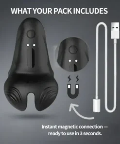 Histone™ vibrirajoči električni zaklepni obroč za moško masturbacijo