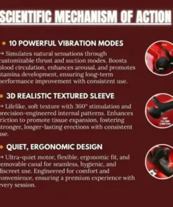 Histone™ vibrirajoči električni zaklepni obroč za moško masturbacijo